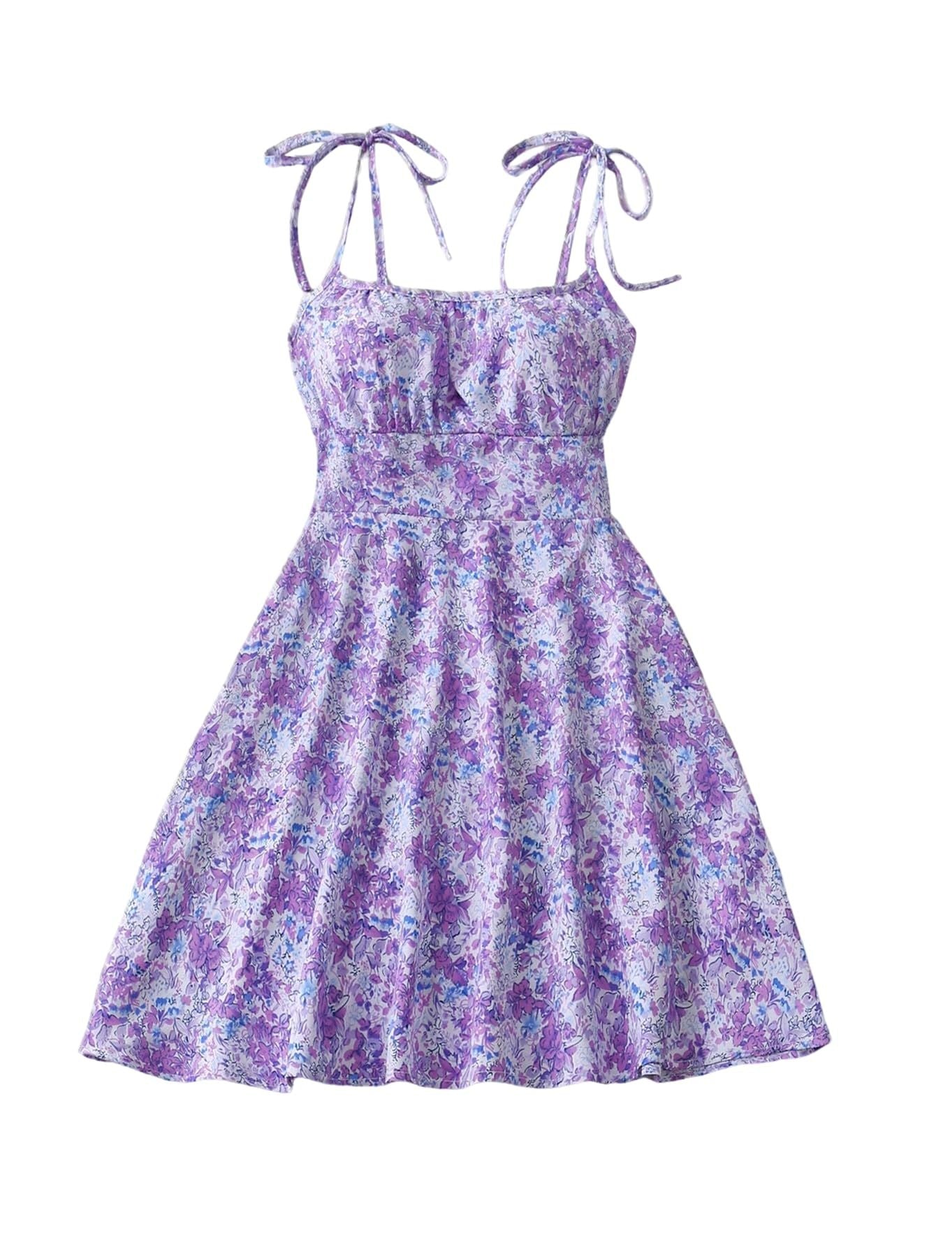 Bloemenprint jurk, zomerse zoete A-lijn, taille-accentuerende jurken, dames afslankende casual kleding
