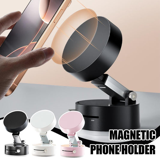 Opvouwbare magnetische vacuüm telefoonhouder voor in de auto, opvouwbare zuignap met handsfree navigatie voor smartphone.